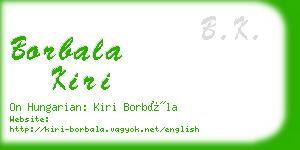 borbala kiri business card